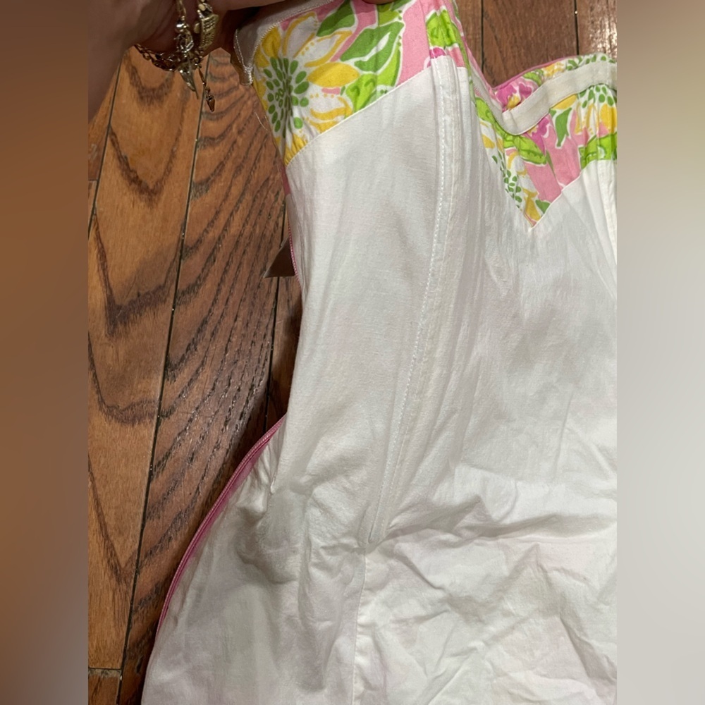 Lilly Pulitzer Pink and Green Floral Fabric - Picture 12 of 15